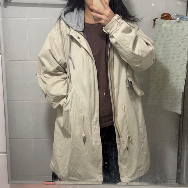 프리즘웍스 m-65 피쉬테일 후드 자켓 (라이트베이지)