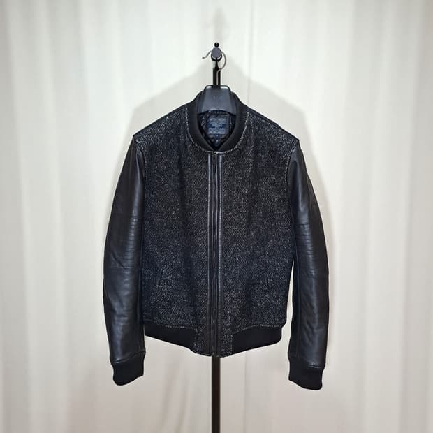 (택포) 바쏘 울 양가죽 바시티 블루종 110 B441