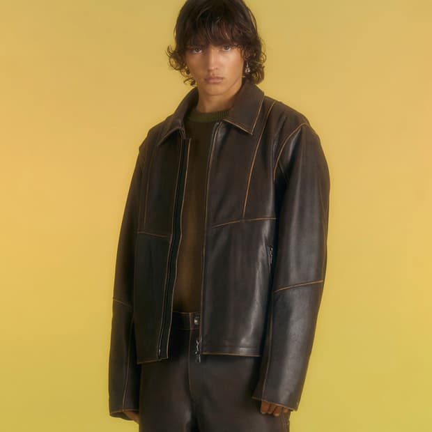 앤더슨벨 DRESZEN LEATHER ZIP-UP JACKET