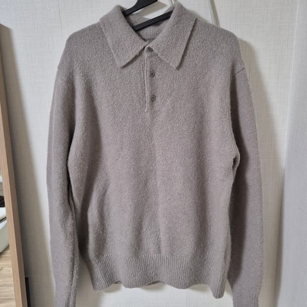 포터리 알파카 폴로 니트 웜 베이지 2사이즈