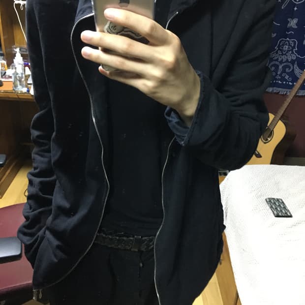 포엠 보헤미안 하이넥 후드집업