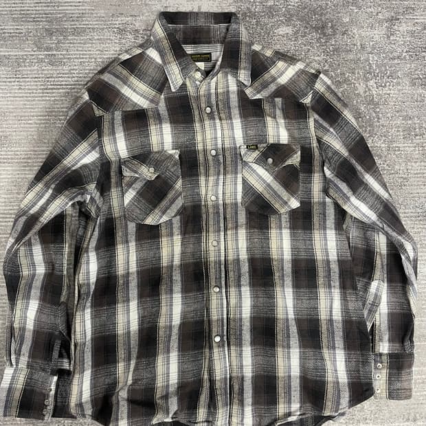 Jpn vtg LEE 플란넬 웨스턴셔츠