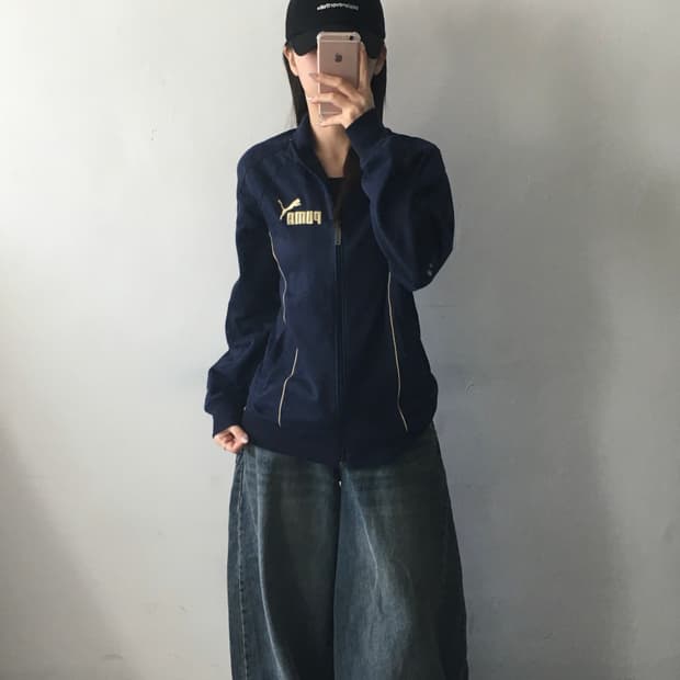 퓨마 가슴로고 트랙탑집업
