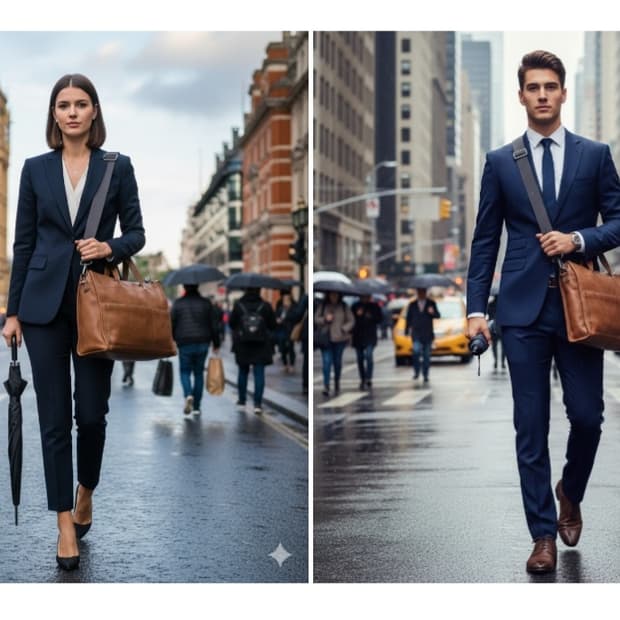 만다리나덕 레더 브리프케이스