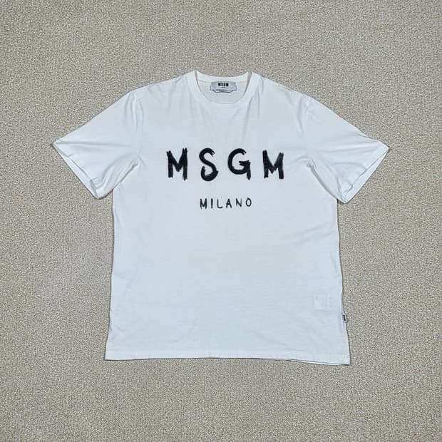 [MSGM] 브러쉬 로고 반팔 티셔츠 | S00482