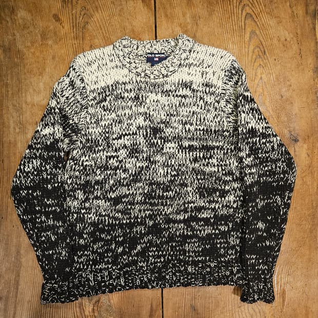 90s 빈티지 폴로 스포츠 헤비 울 니트