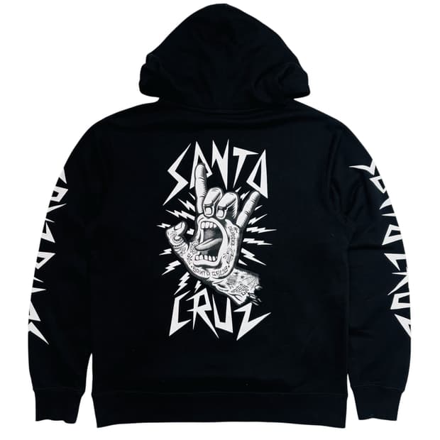 산타크루즈 핸드 타투 블랙 후드티 M