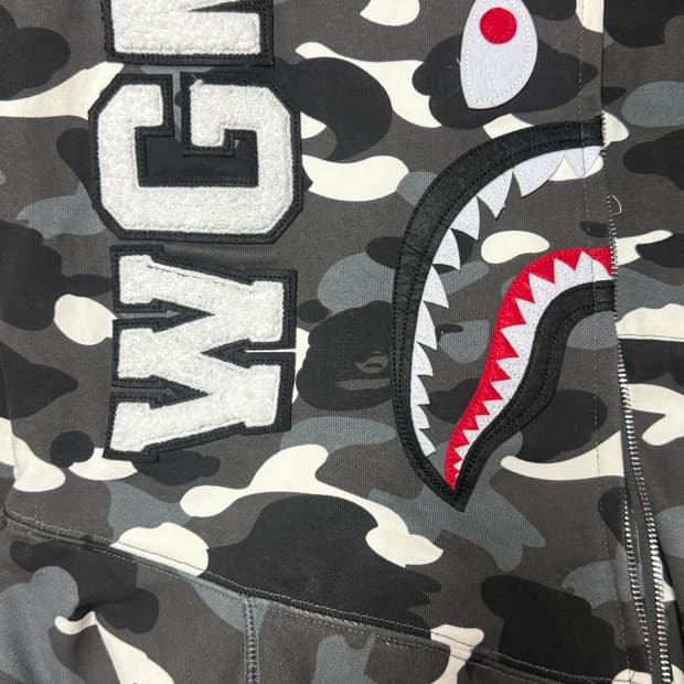 베이프 샤크 후드 집업 