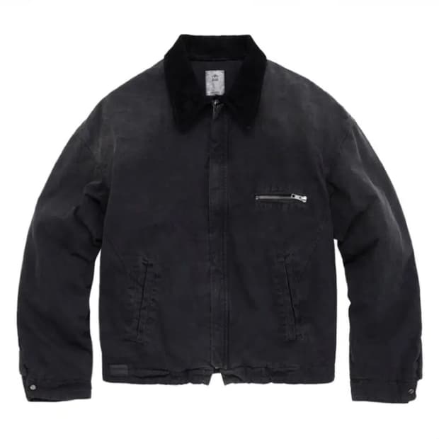 (3) 폴리테루 패디드 워크 자켓 다크 퍼플 잉크