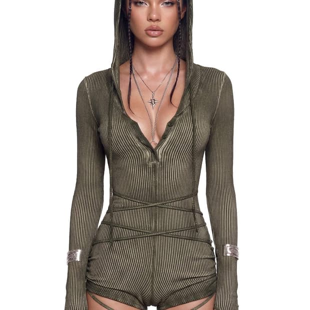 Dollskill 돌스킬 darkerwavs hoodromper 바디수트