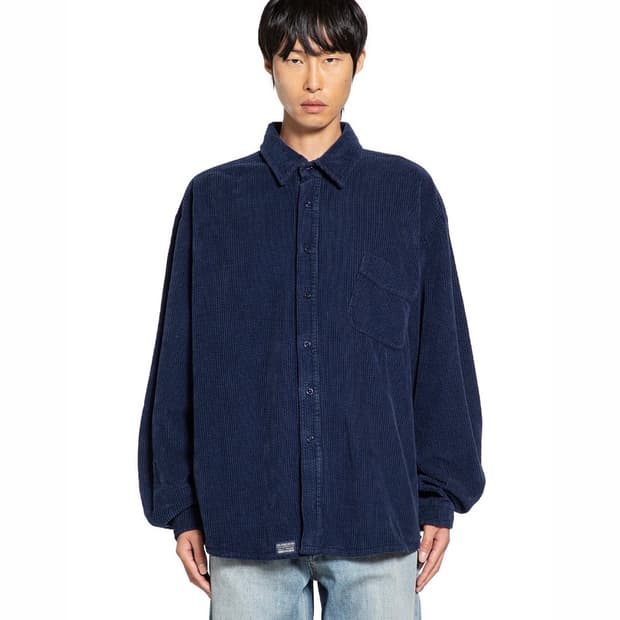 [S,M,L]이알엘 ERL 25fw 코듀로이 셔츠/네이비