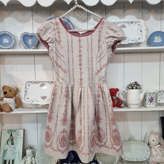 시크릿 허니(Secret Honey) 로맨틱 자카드 원피스