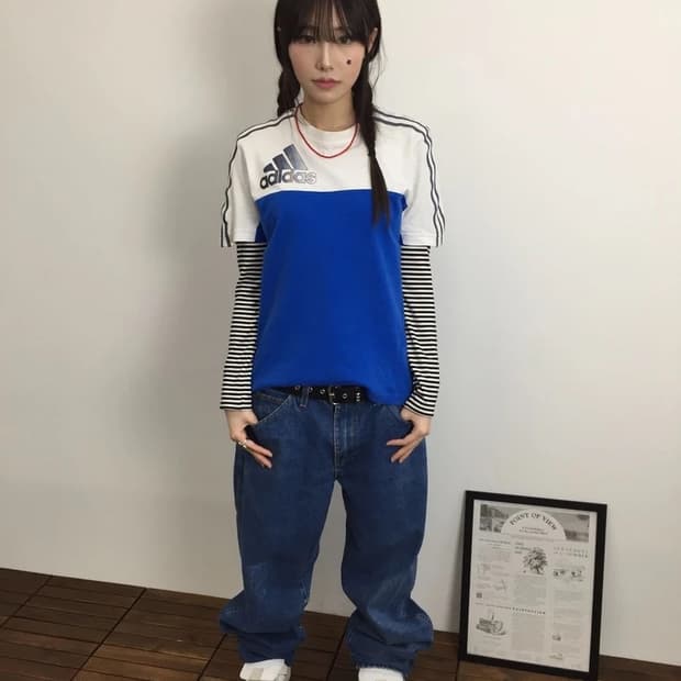 00's Adidas 3 Stripes Tee