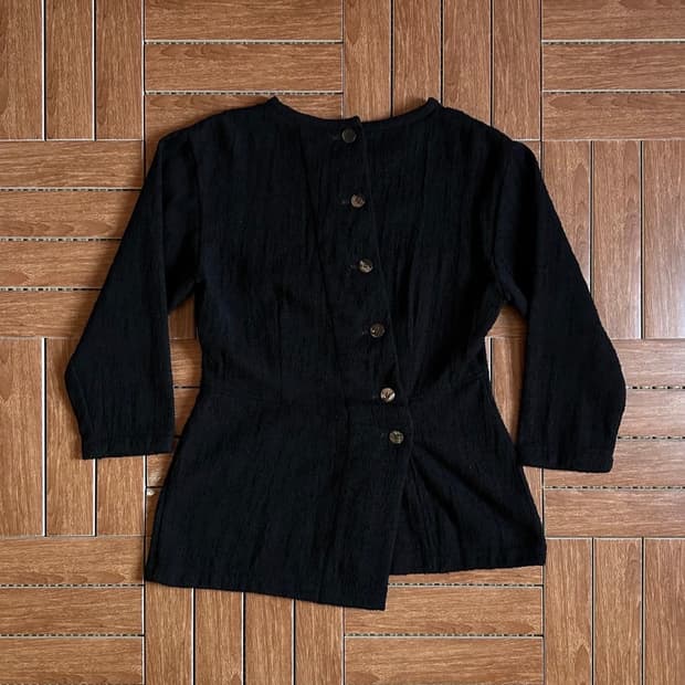 Comme des garcons wool blend botton top