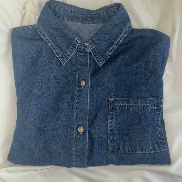 데님 셔츠 청남방