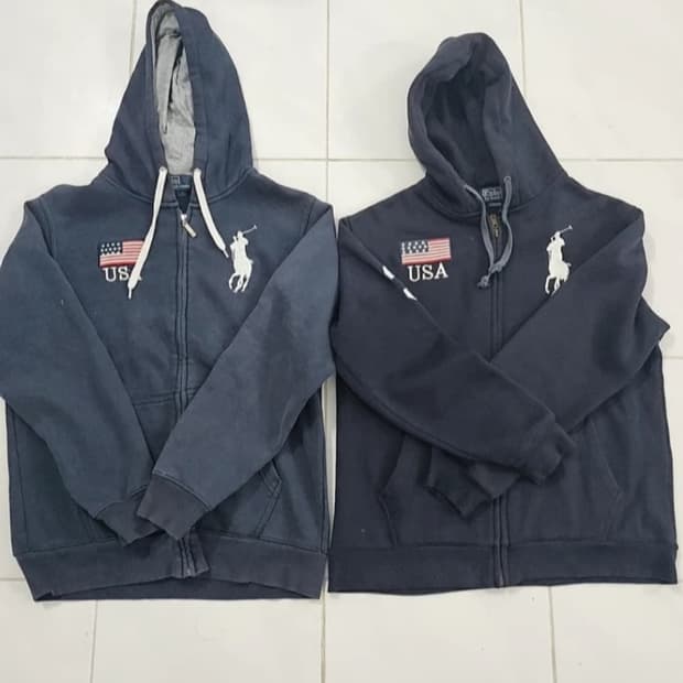 폴로 빅포니 성조기 후드집업