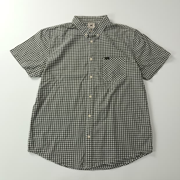CK804 XL 리 LEE 모노 마이크로 깅엄체크 반팔 셔츠 남방