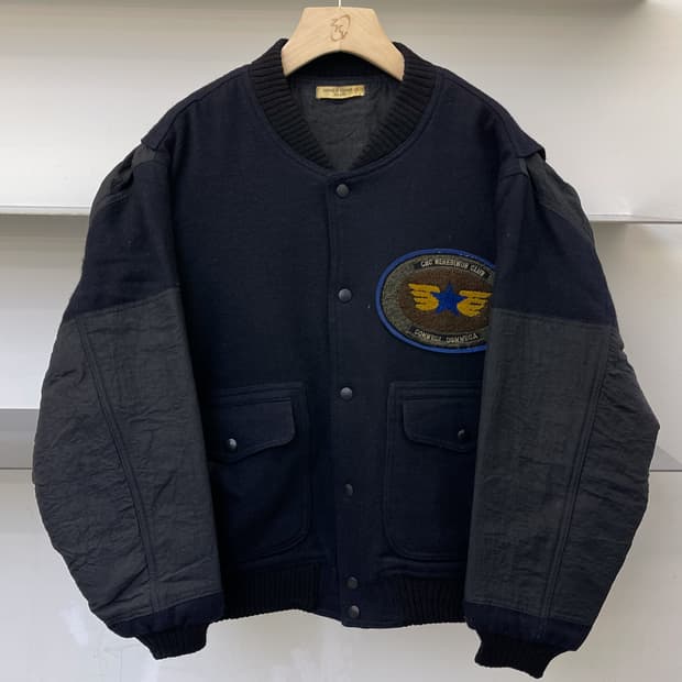 Comme Ci Comme Ca 90s 리버시블 나일론 울 자켓