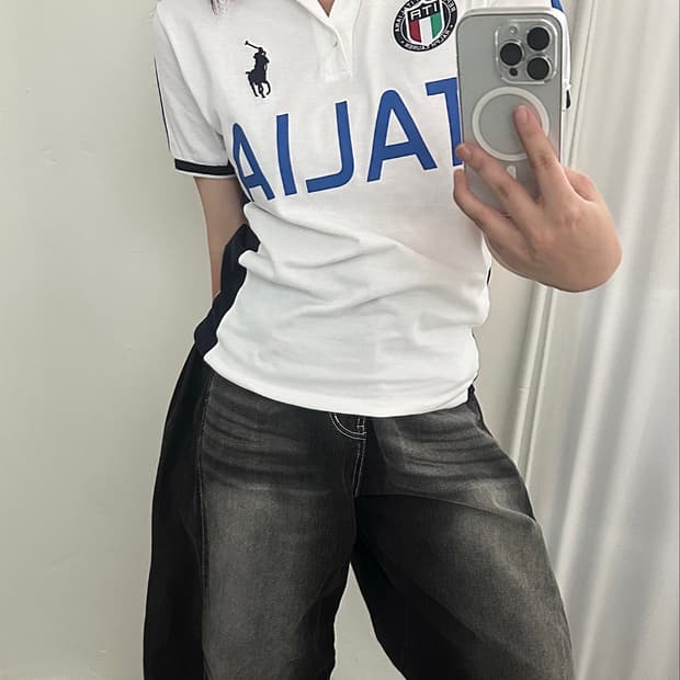 폴로 랄프로렌 이탈리아 빅포니 배색 카라 티셔츠