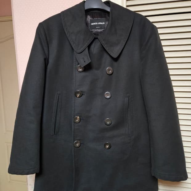 [명품] 조르지오 아르마니 & 로로피아나. 더블 트렌치 피코트(블랙라벨)