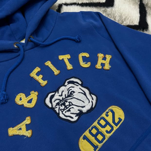 [M]아베크롬비 스펠아웃 후드/블루/기모