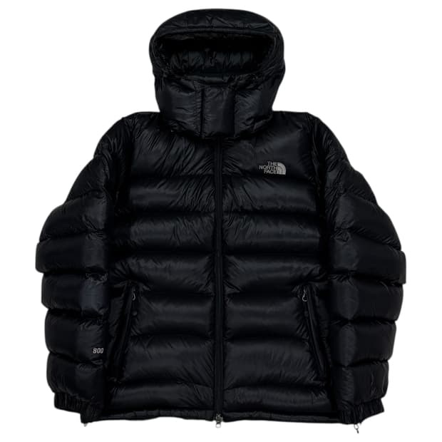 노스페이스 빈티지 메트로 800 유광 후드 패딩 블랙 L 100