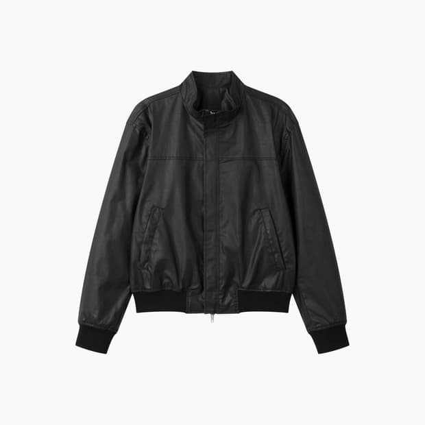 [L] lundy 런디 어반 크롭 왁스 자켓 블랙