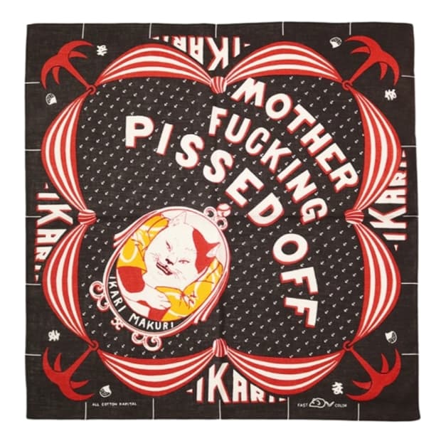 캐피탈 컬러드 반다나 앵그리 잉크 블랙