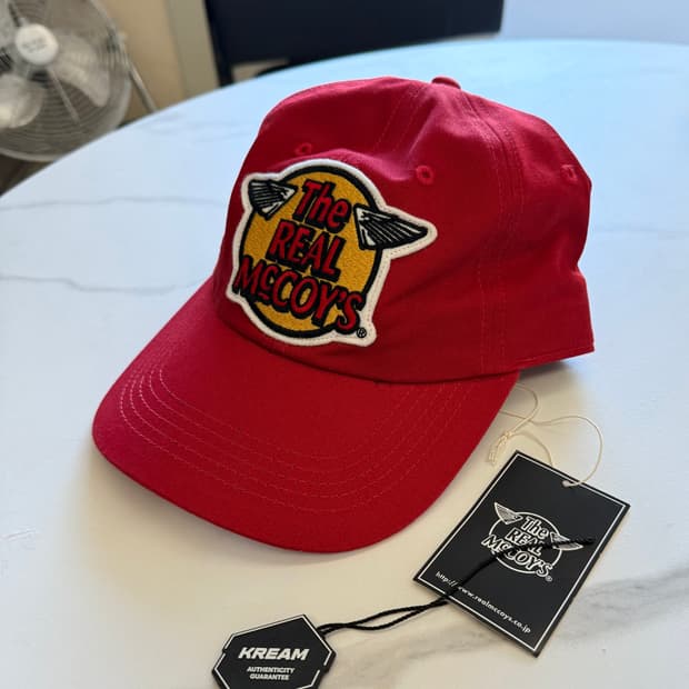 리얼맥코이 로고 볼캡 모자
