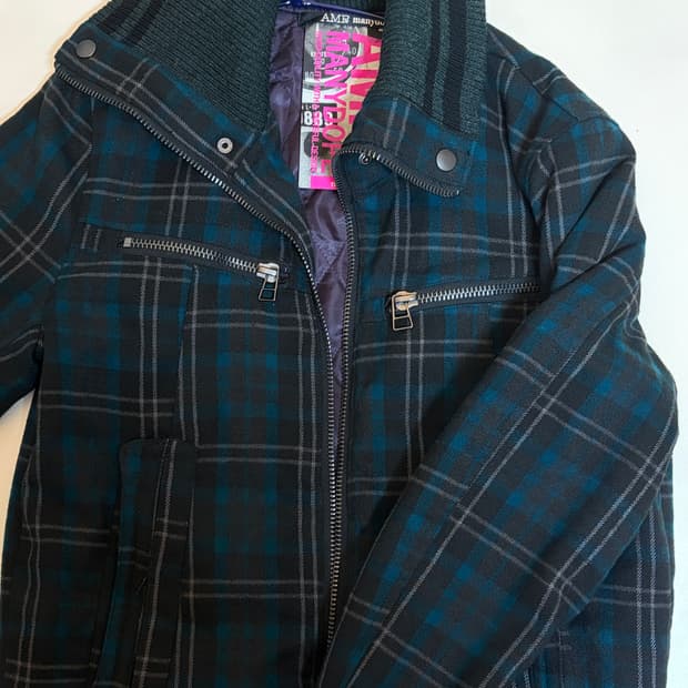 빈티지 체크 아우터