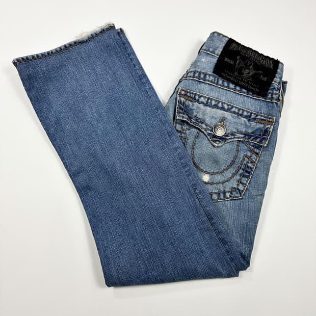 29 트루릴리전 USA 세미부츠컷 데님팬츠