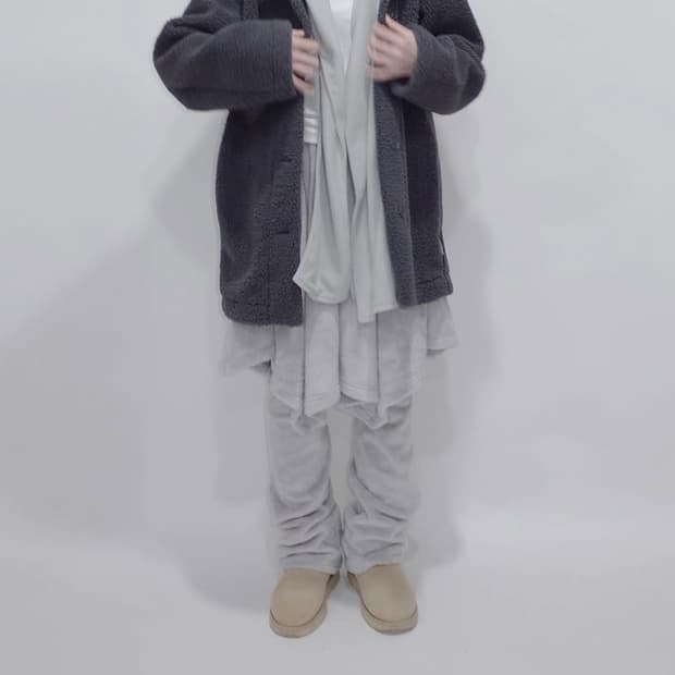 지초이 컴포트 23-007 스커트 + 레그워머 그레이