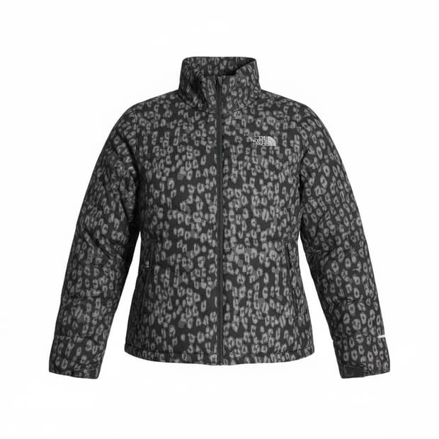 노스페이스 레오파드 경량패딩 우먼M