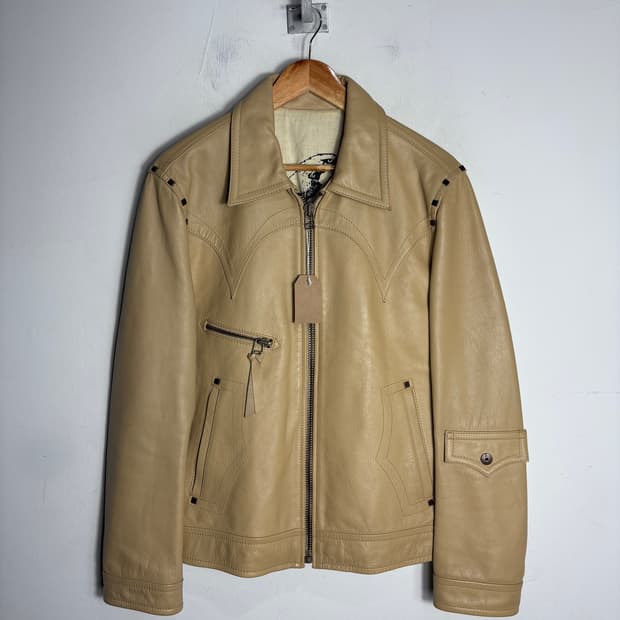 버카루 진 웨스턴 무드 가죽 자켓 