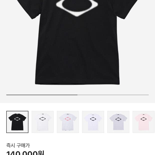 미스치프 롬버스 블러티셔츠 베이직 블랙