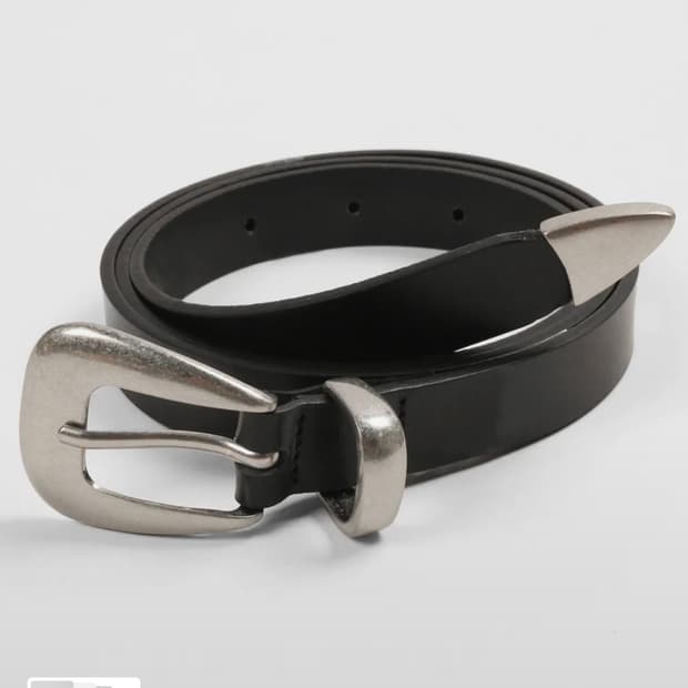 도프제이슨 심플 웨스턴 하드레더 벨트 블랙