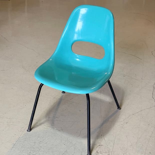 빈티지 크루거 메탈 프로덕츠 파이버글라스 쉘 체어