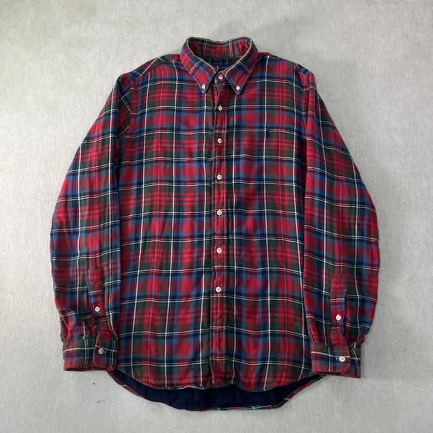 100 폴로랄프로렌 빈티지 체크 코튼셔츠