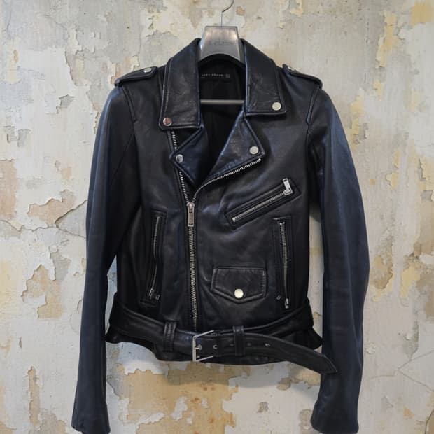 자라 우먼 양가죽 라이더 자켓 M