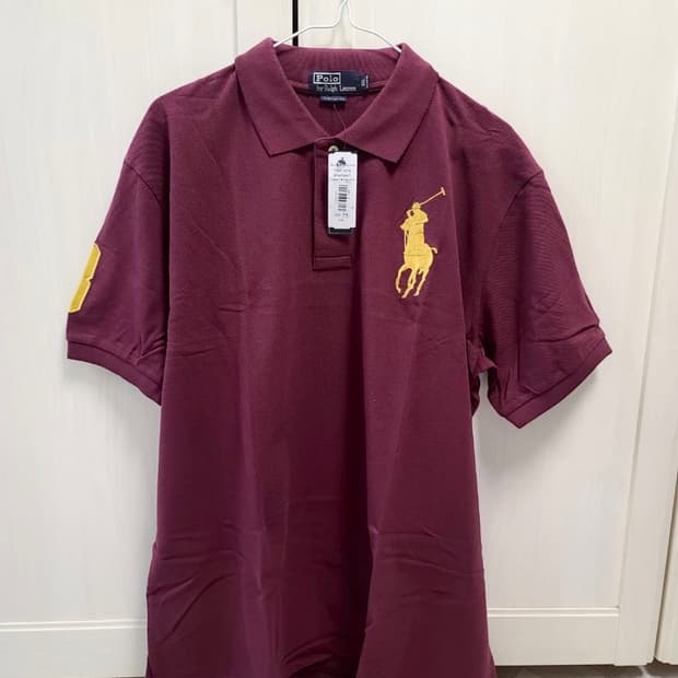 [2XL] 폴로 랄프로렌 빅포니 카라티 버건디 새상품