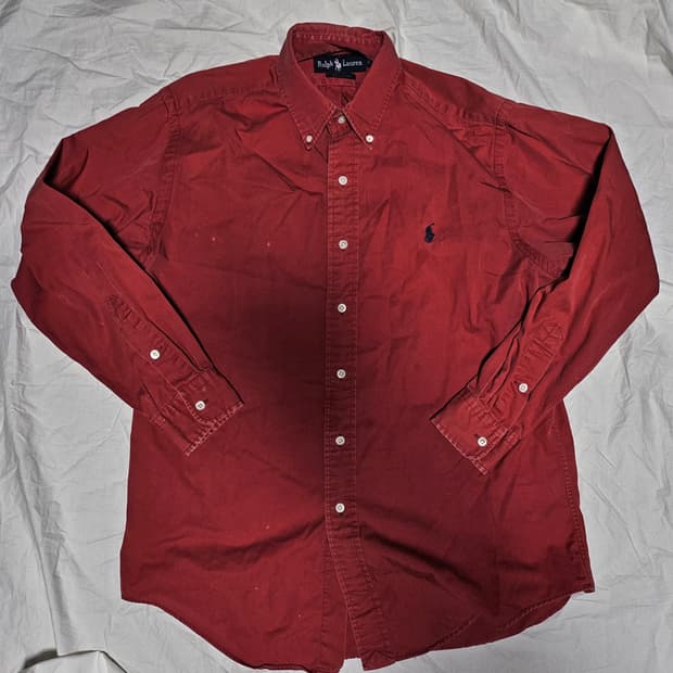 폴로랄프로렌 구형 국내생산 셔츠 버건디 95