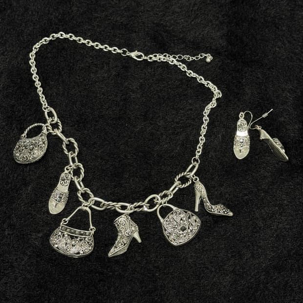 빈티지 목걸이 귀걸이 세트