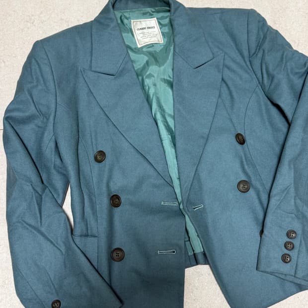 일본 빈티지 블루 숏자켓