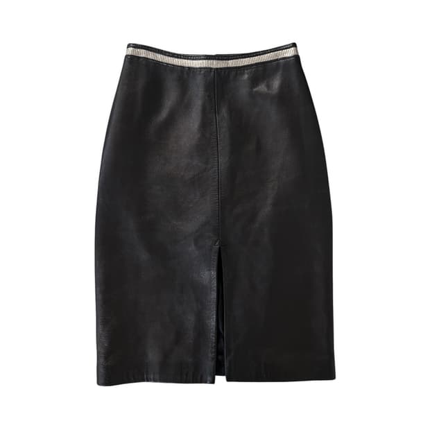90‘s Metalic Leather Skirt