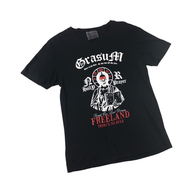 GRASUM 그라섬 빈티지 프린팅 반팔티