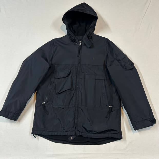 L) 폴로 랄프로렌 유틸리티 포켓 후드 바람막이 블랙