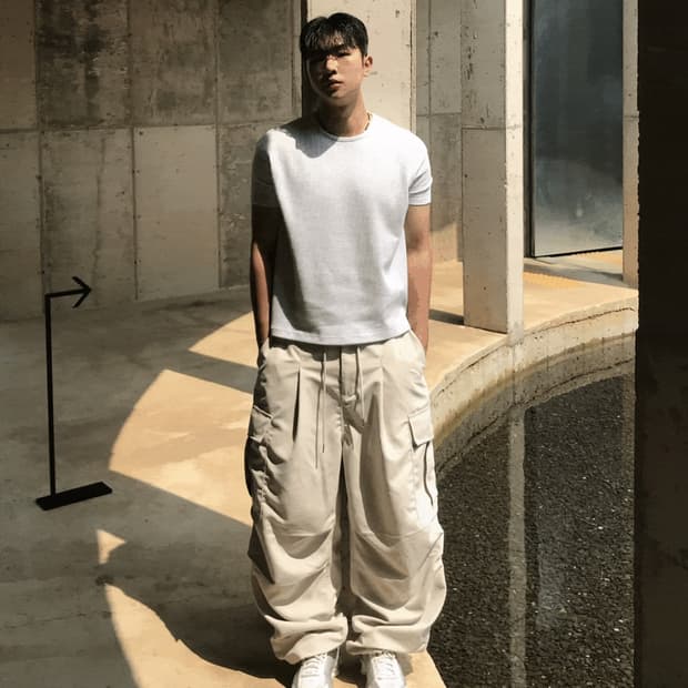 기틀 케이지 머슬핏 크롭 와플 T 블랙L