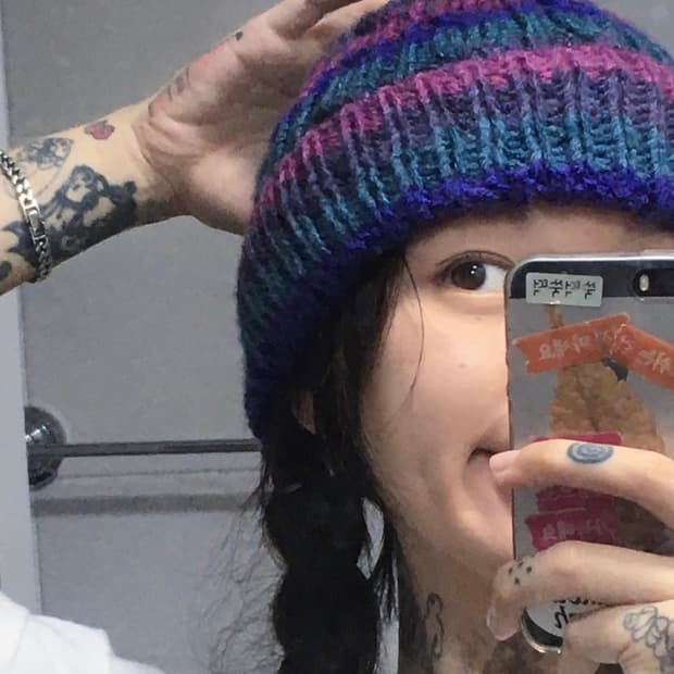 Japanese vintage 컬러블럭 비니