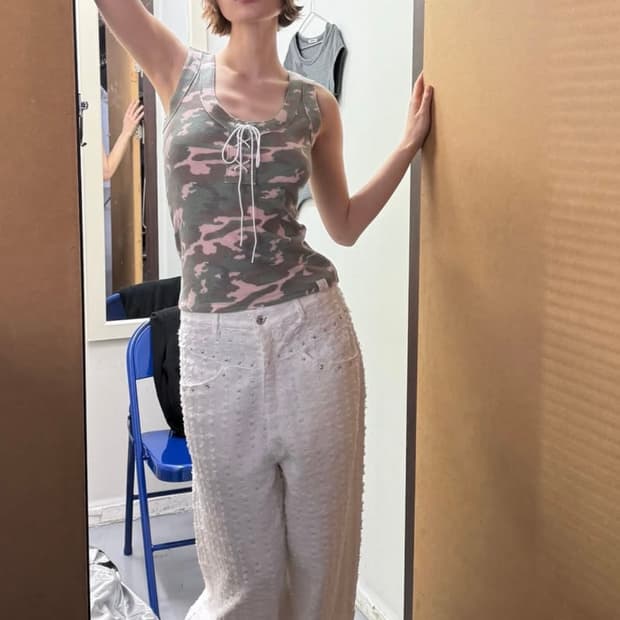셋업이엑스이 Destroyed pants