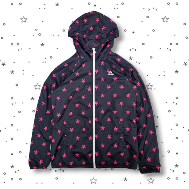 L ADIDAS 아디다스 별 패턴 후드집업